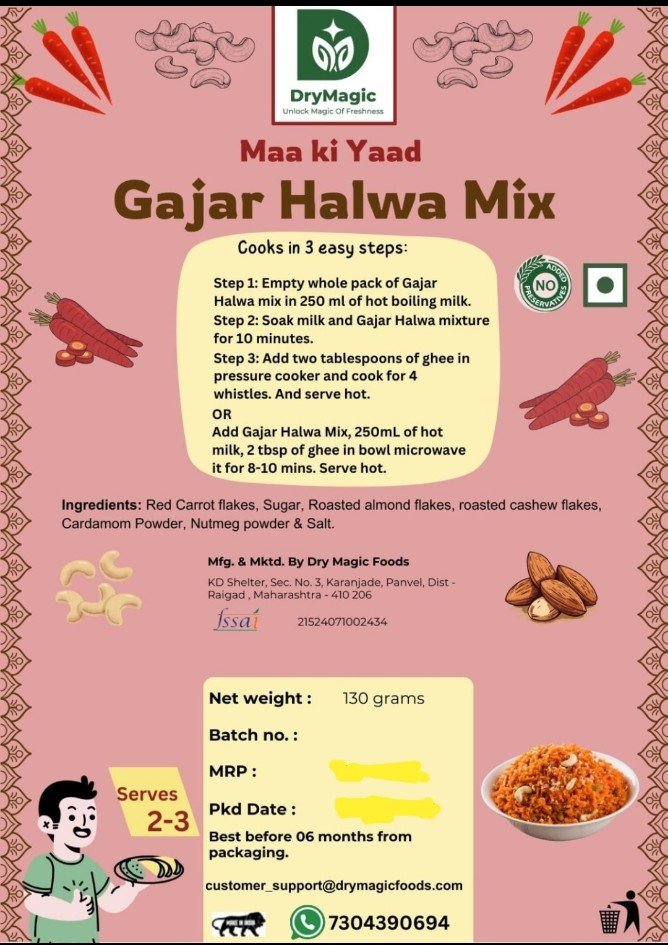 Gajar Halawa Pre-mix (130g) - Image 2